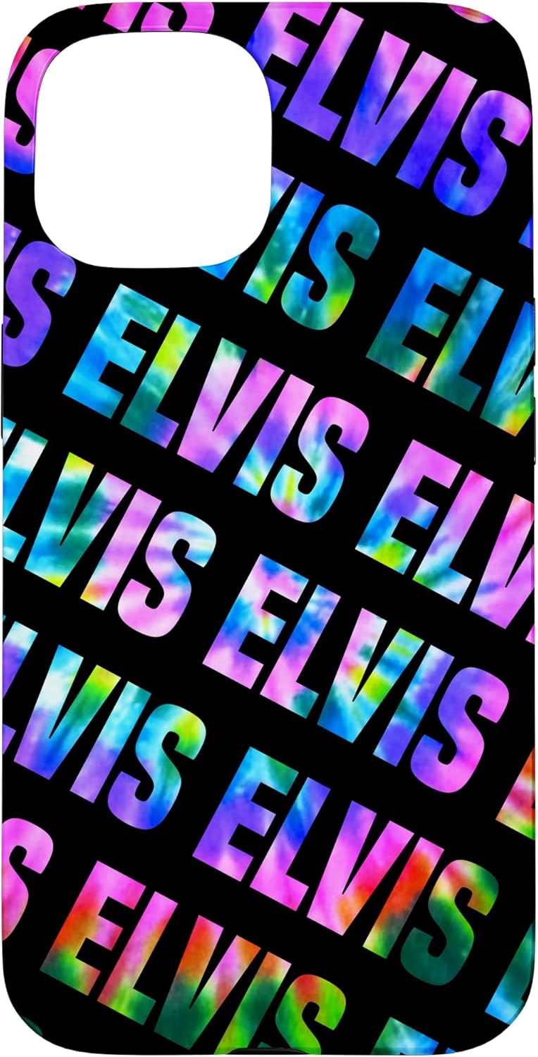 Custom Elvis Phone Cover Black Personalized Tie Dye Case for iPhone 16