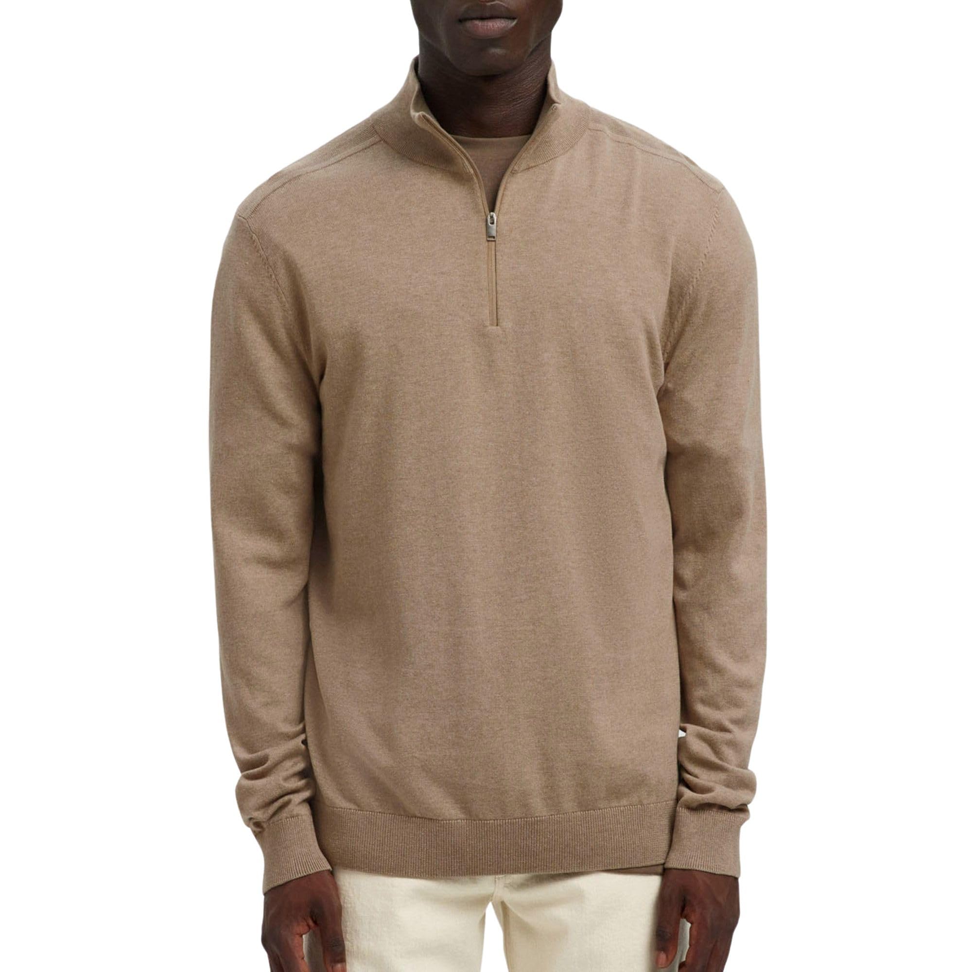 SELECTED MEN Herren Slhberg Ls Half Zip Noos