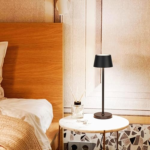 Miniatura 4 de Juego de 2 lámparas de mesa inalámbricas, con atenuación táctil y función impermeable IP54, adecuadas para iluminación interior y patio, color