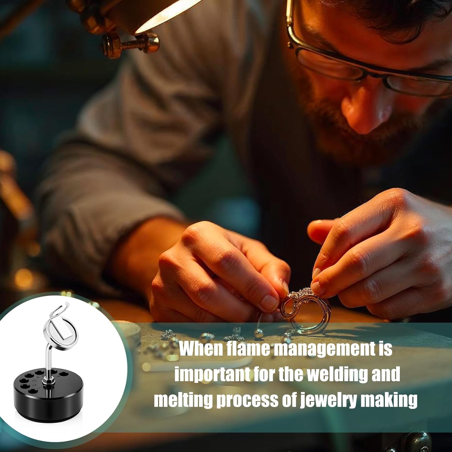 Mini Oxygen Jewelry Torch Kit with Magnetic Torch Holder Base, 5 Tips, and Gas Hose – Jewelers Mini Oxygen Acetylene Torches Set for Welding, Soldering, Jewelry Making, and Crafts