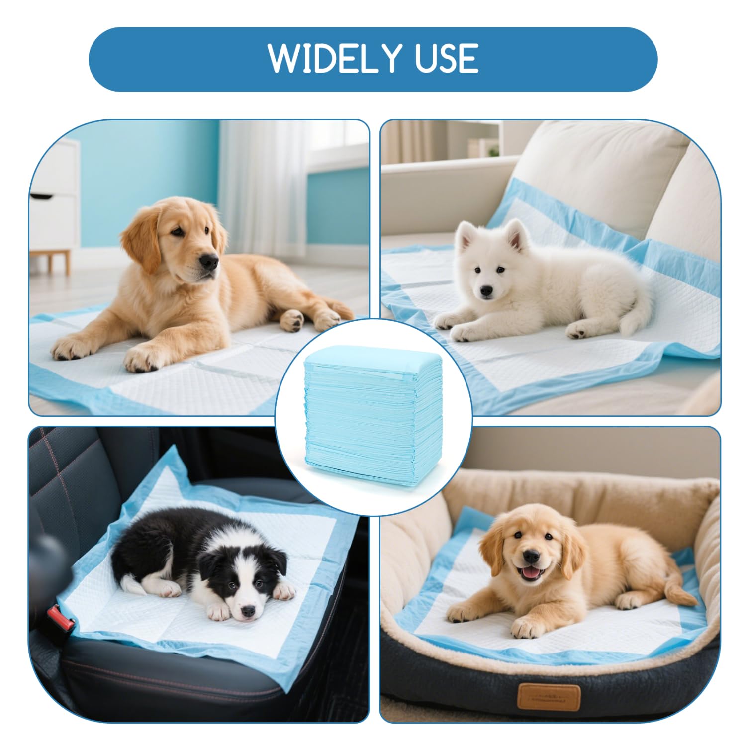 Nobleza Hundetrainingspads 60x60cm - 50 Stück Saugstarke Pipi Matten 5-lagig