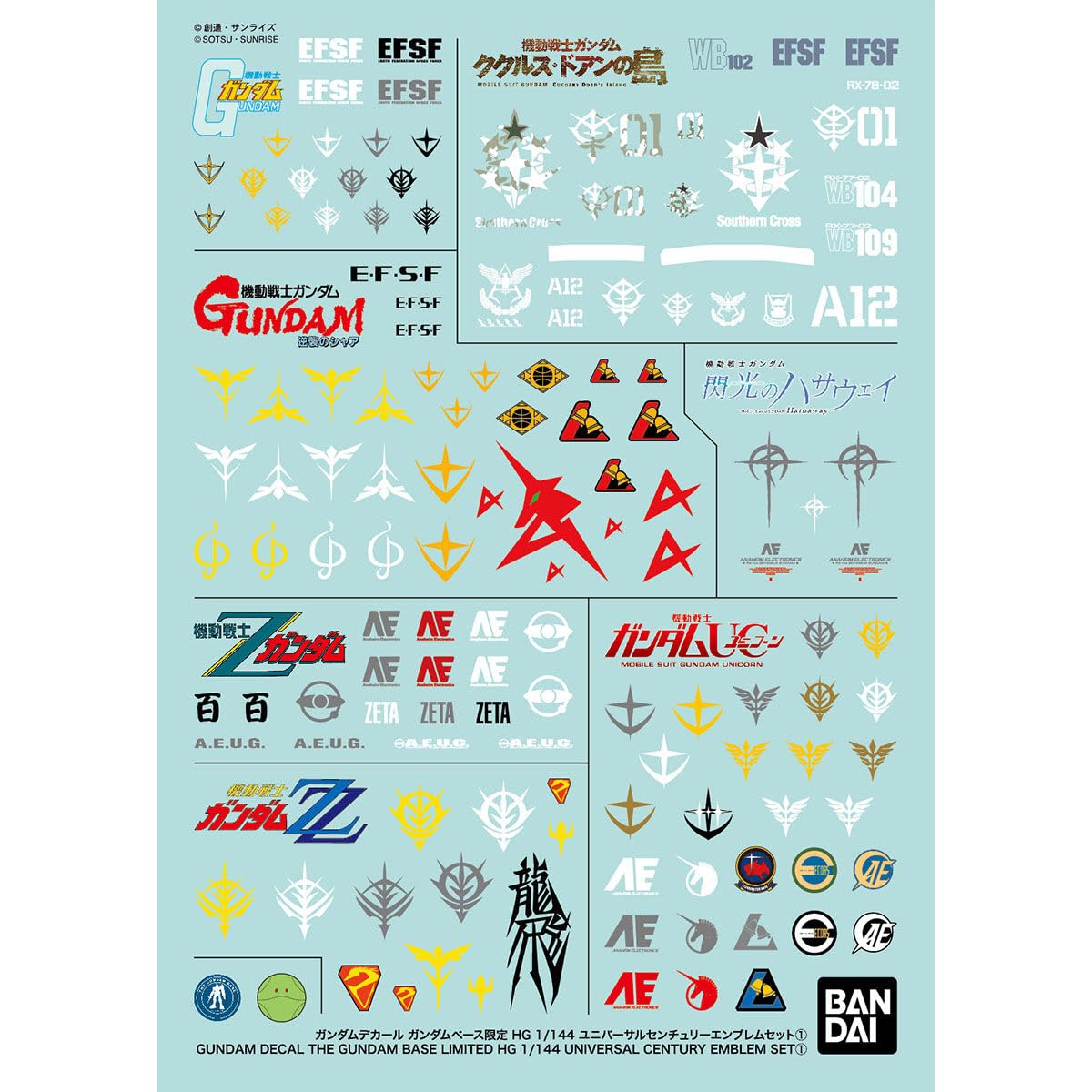 Gundam Decal Universal Century Set 1 HG 1/144 solution pour éliminer les autocollants épais