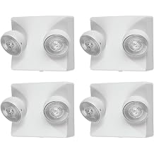 Sure-Lites APELMINI-R 1.5-Watt LED Emergency Light, 2 Heads, White, 4-Pack | 4-pack; 2 adjustable LED heads per unit; 90-minute emergency runtime; easy installation; white finish; APELMINI-R
