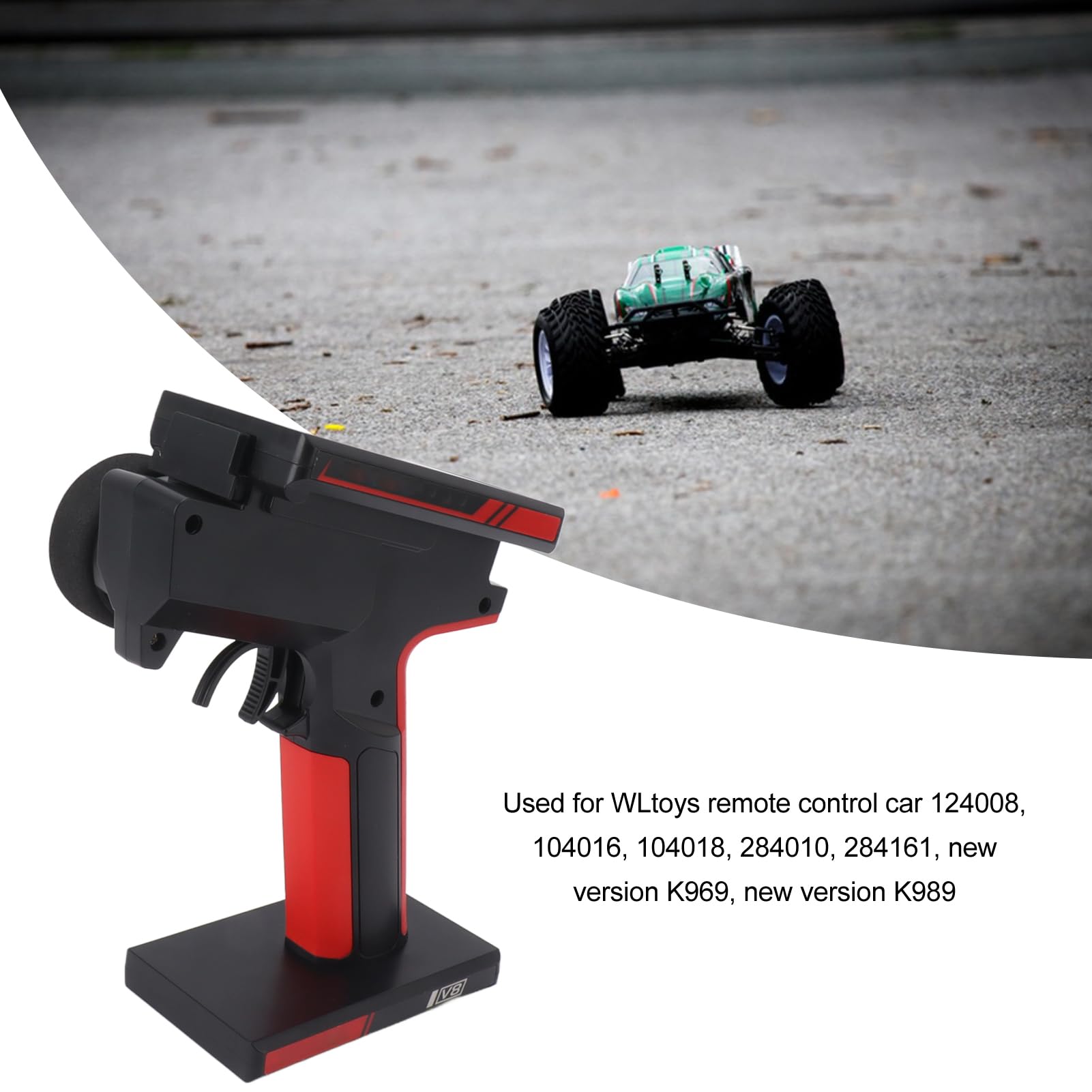 Alomejor K989 RC Transmitter Replacement for 124008, 104016, 104018, 284010, 284161, K969 and K989 New Version