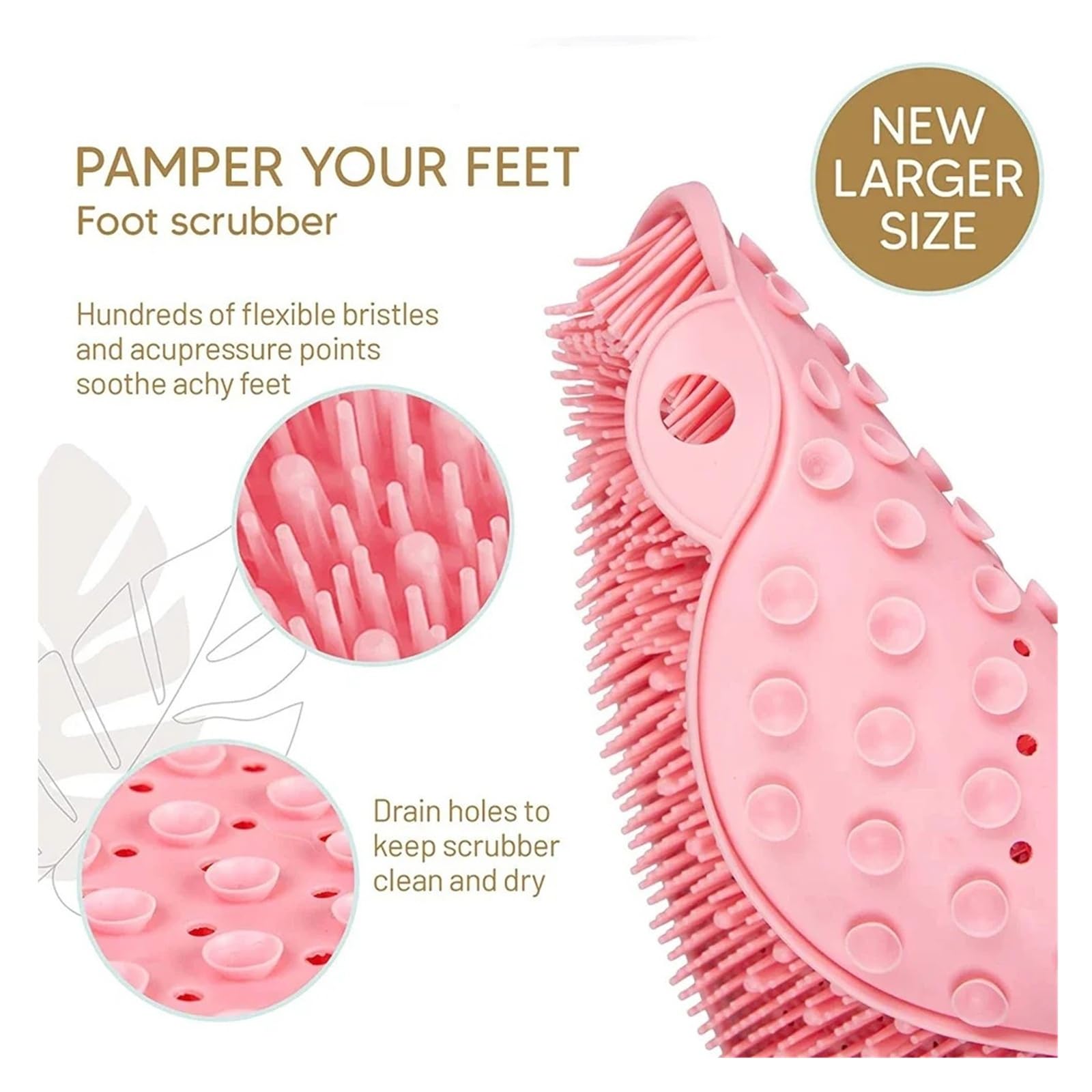 Cepillo de silicona para pies de ducha con ventosas exfoliante (1 unidad)