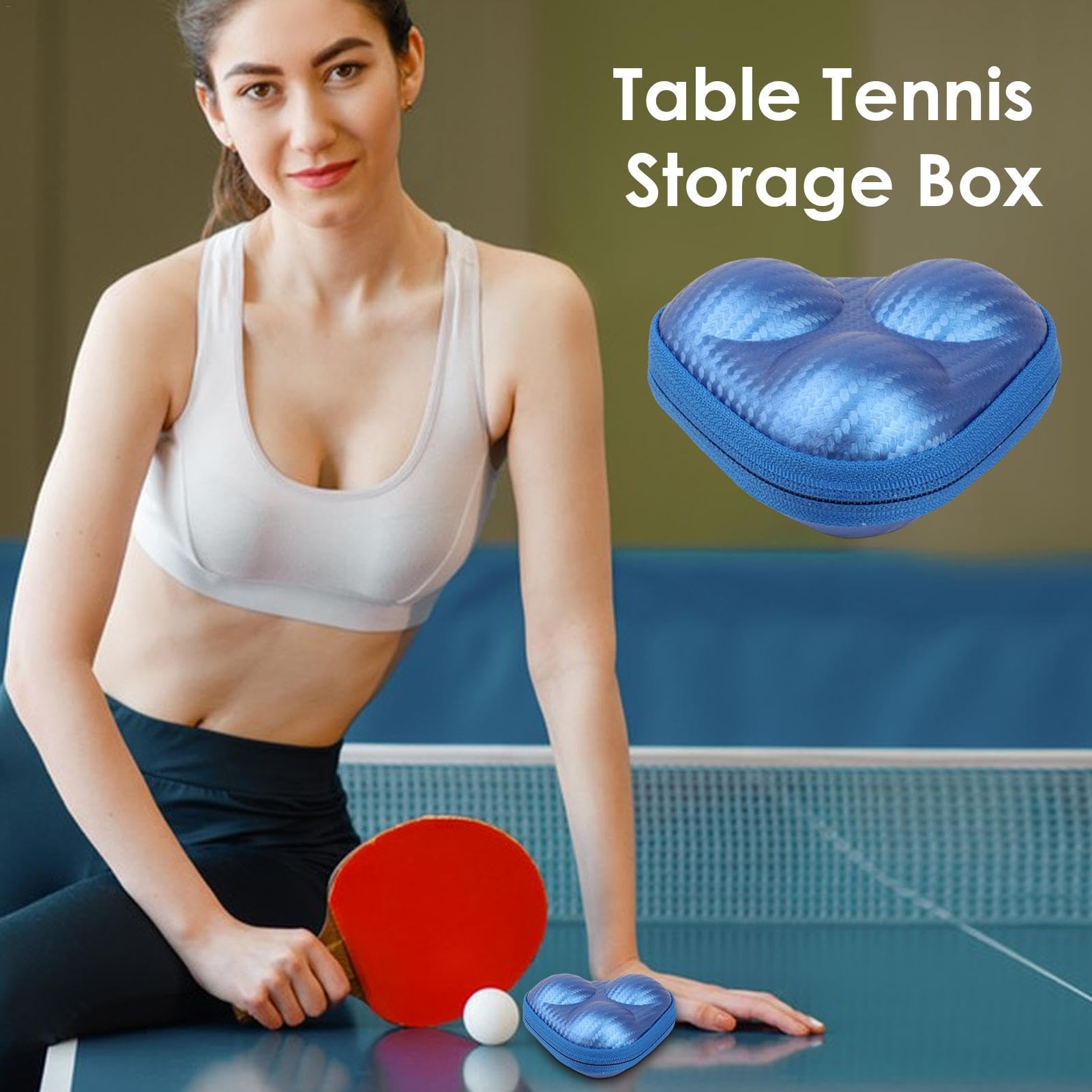 Borsa da golf porta palline portatile custodia con cerniera scatola rigida leggera