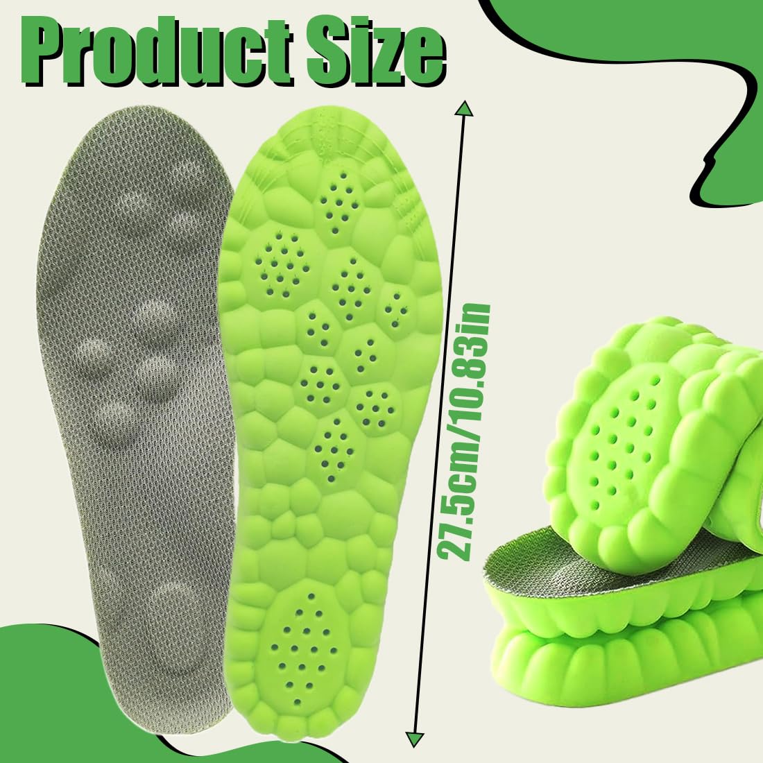 Plantillas Memory Foam para Deporte, Trabajo y Uso Diario Plantillas Fascitis Plantar Plantillas Ortopédicas Transpirables
