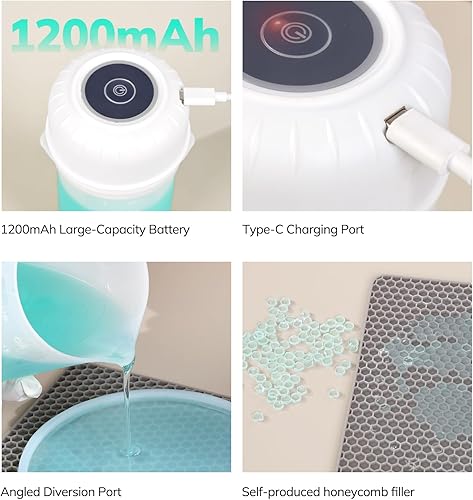 Miniatura 5 de Winartton Mezclador automático de resina, mezclador epoxi fácil de limpiar con paleta de silicona y taza de mezcla, burbuja mínima, manos libres,