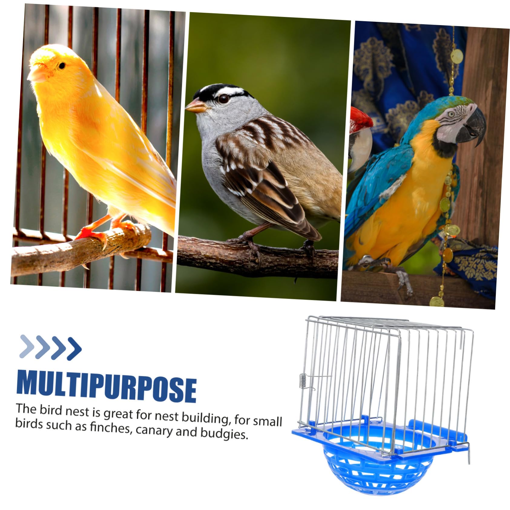 VICASKY 4 Pièces Nid Délevage pour Oiseaux Finch et Canaris Bassin Robuste et Confortable Favorise la Nidification Naturelle Adapté Aux et Moyennes Cages Matériau Résistant et Sécuritaire
