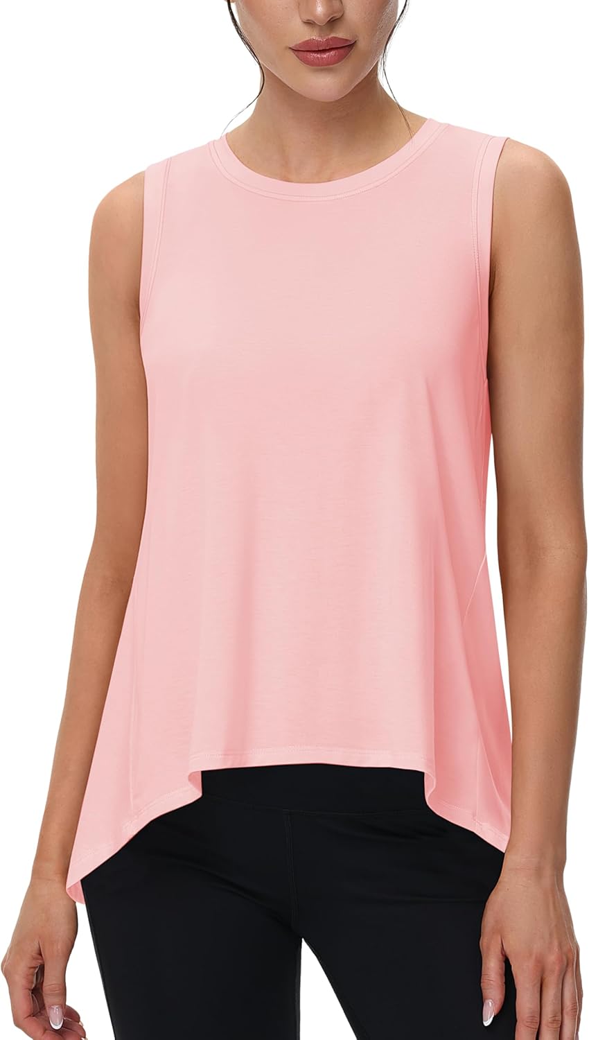 MAGCOMSEN Women's Workout Tank Tops Loose Fit Gym Yoga Sleeveless Shirts Athletic Running Tops Flowy - Image 2