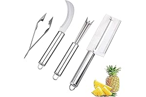 4 Pcs Professional Pineapple Eye Remover Tool, Stainless Steel Peeling Knives Set