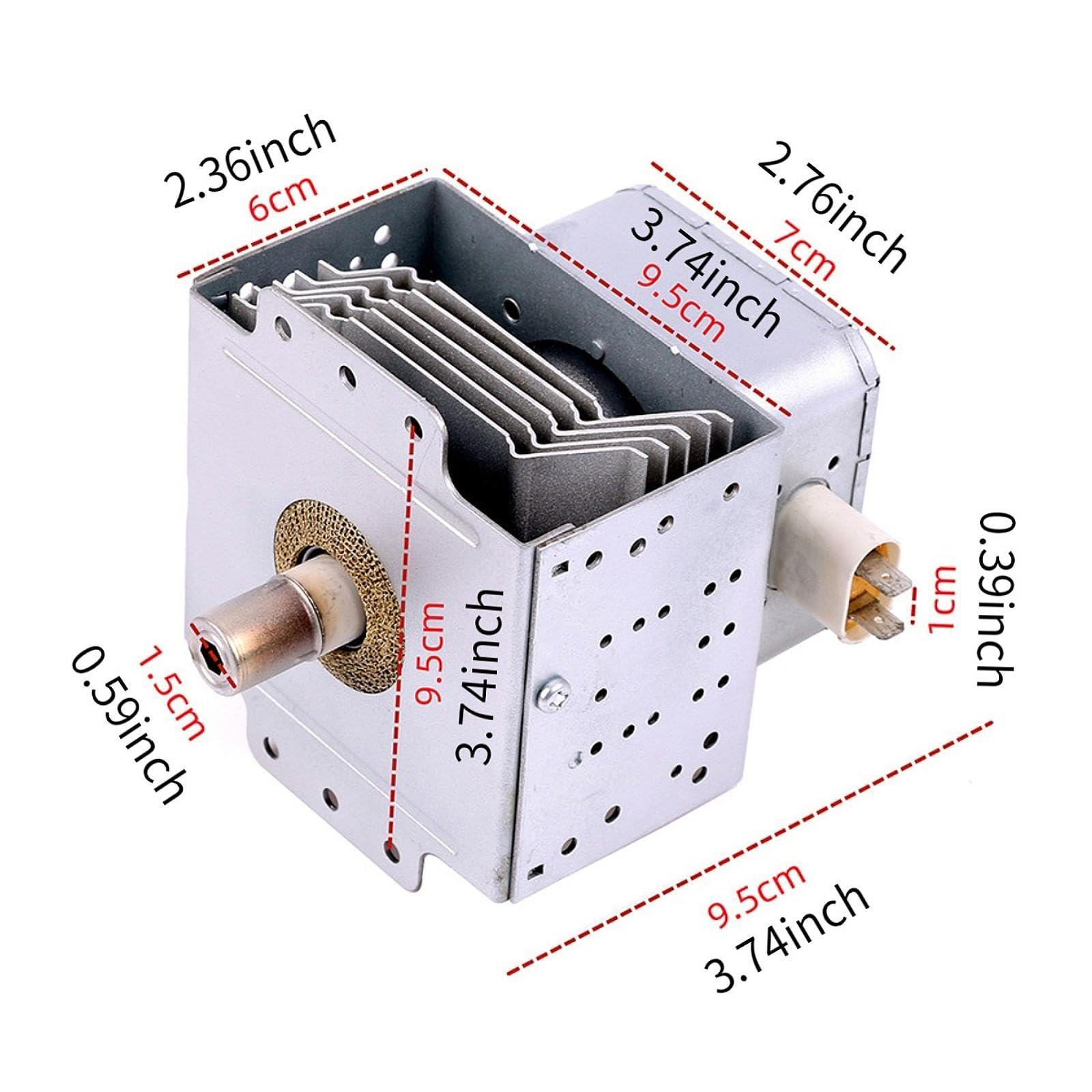 Milageto Accesorio de reparación confiable para magnetrón de Horno microondas 2M219J, Pieza de Repuesto de magnetrón Resistente, Piezas de reparación para 519J