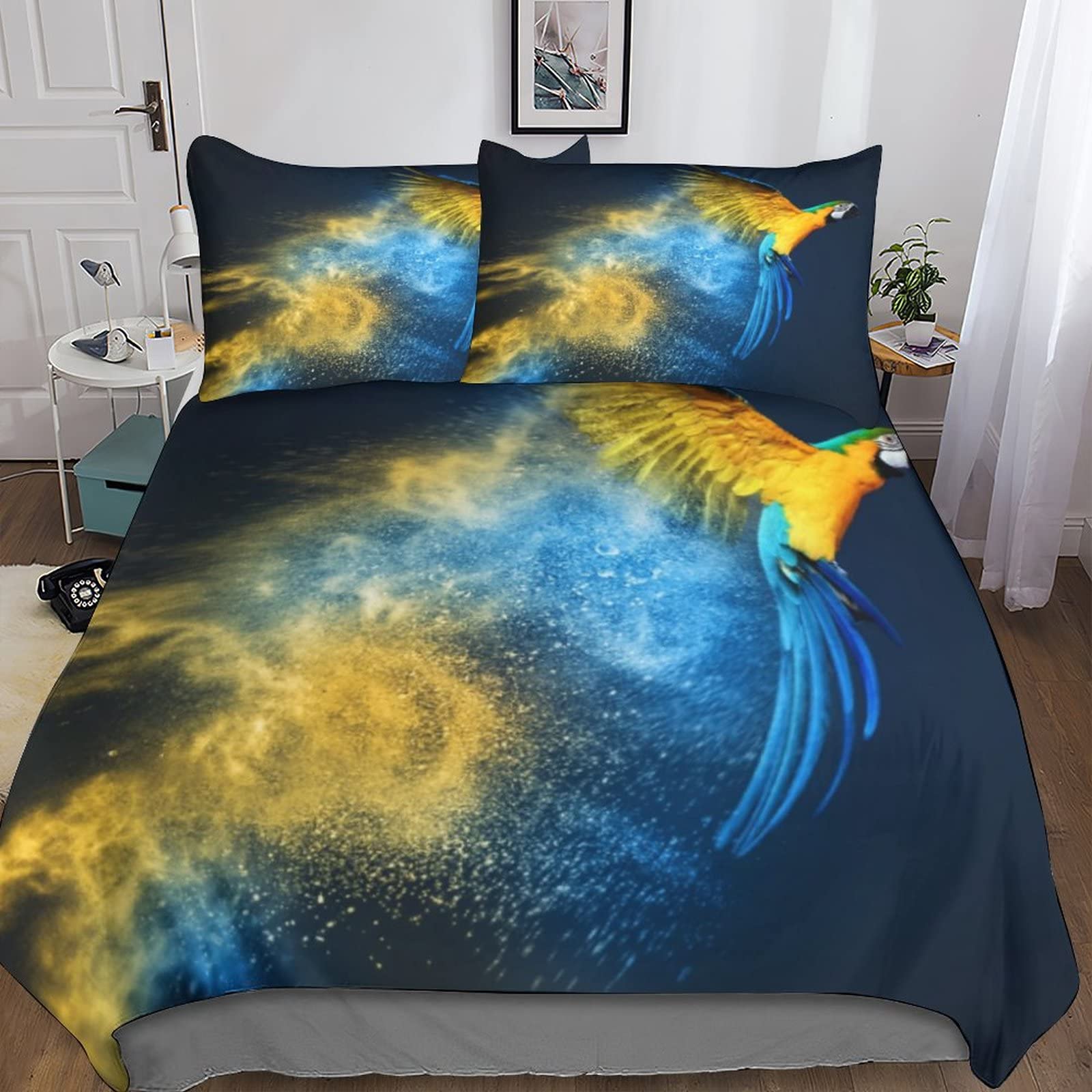 Parure de lit perroquet 3D pour transformer la chambre enfant en une aventure sauvage colorée