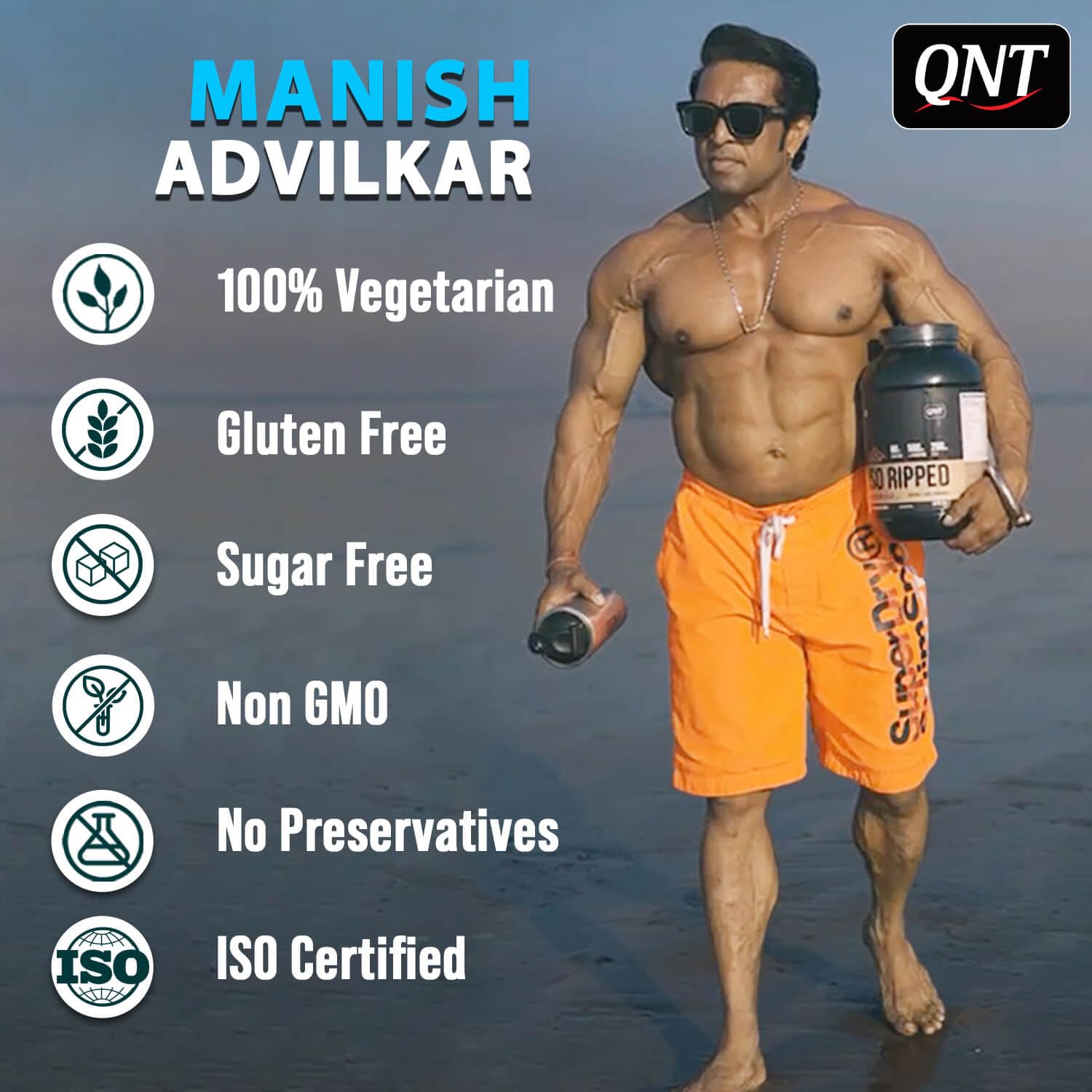 Buy Now Qnt Iso Ripped Whey Protein Isolate Powder | With L-Carnitin...