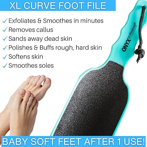 Miniatura 9 de Onyx Professional Bálsamo reparador de talón agrietado, tratamiento de pies agrietados secos, bálsamo hidratante para el talón y lima de pie curvada