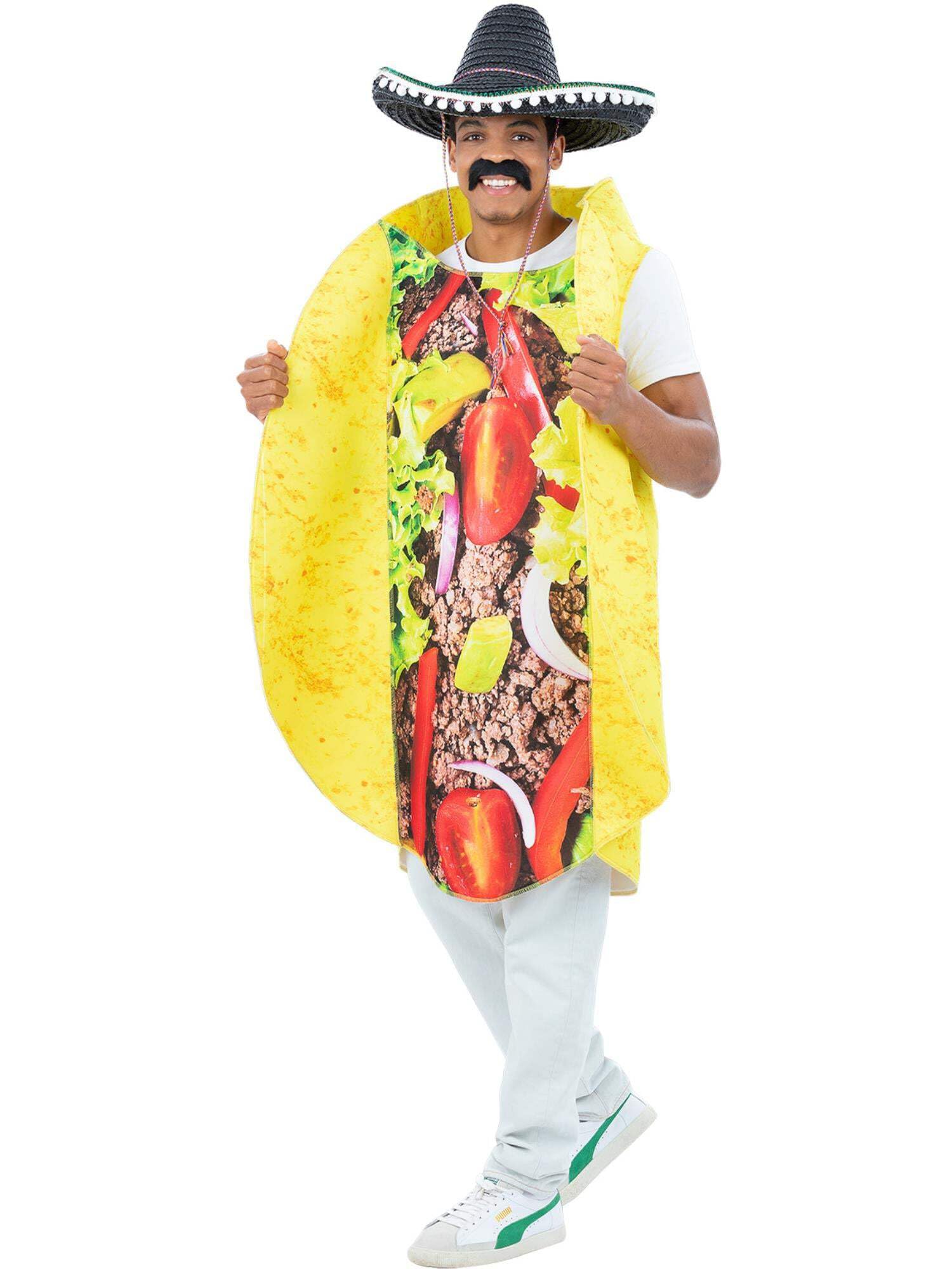 Smiffys Taco Costume, Adults Tabard, Funny Fancy Dress, Food/Drink Dress Up