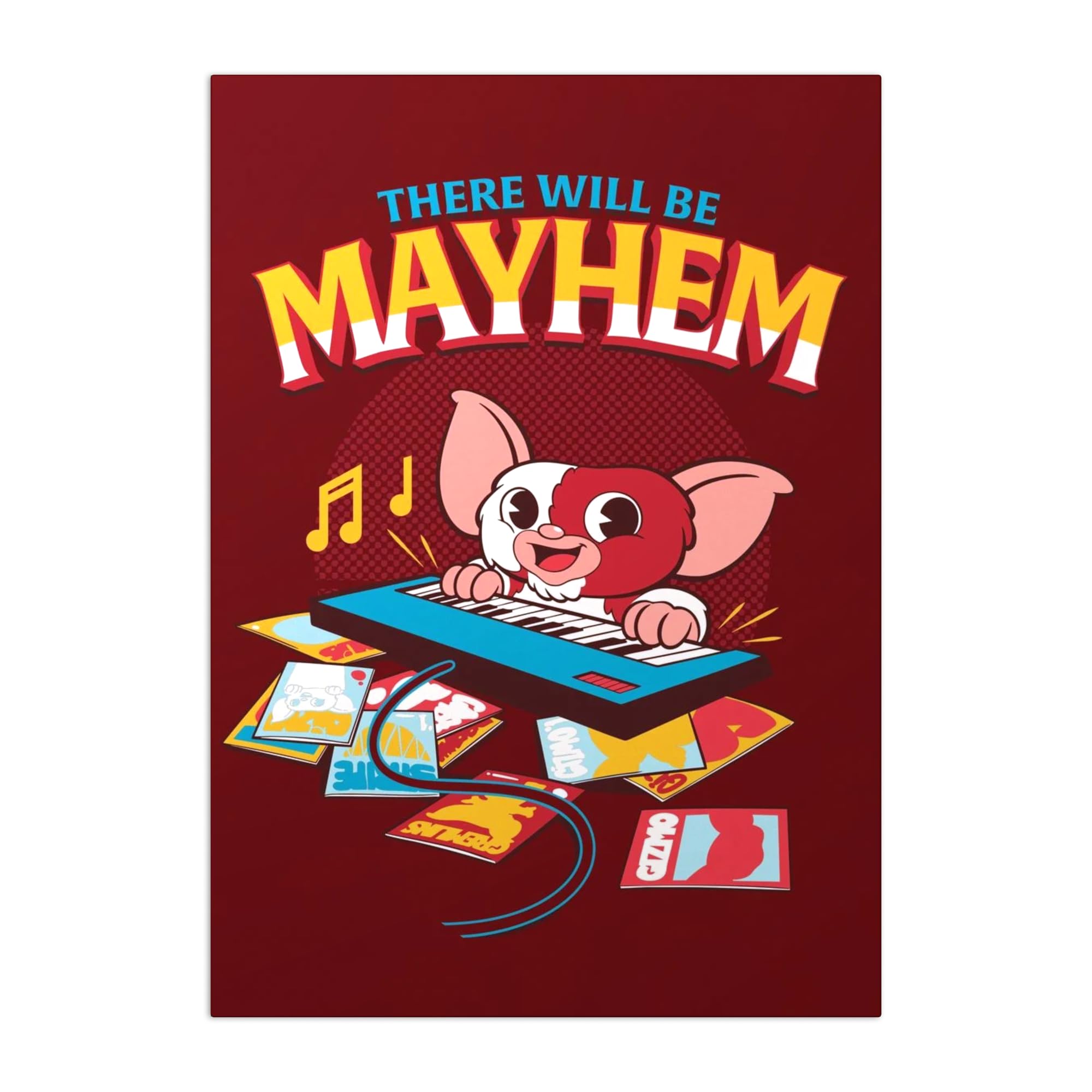 Displate Poster in metallo Gremlins - We're back - Gizmo's Mayhem: A Musical Gremlin - Camera dei bambini - Regalo da collezione - Decorazioni artistiche da parete di alta qualità poster