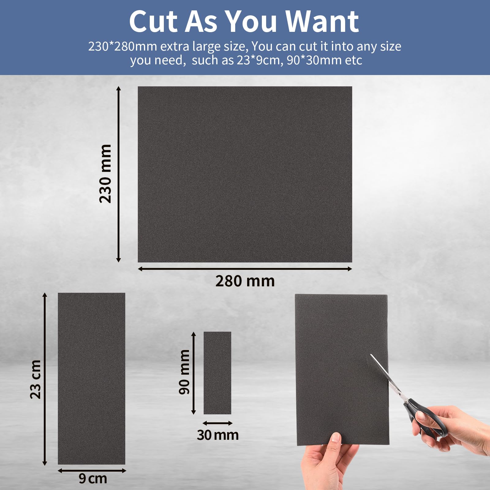 Zoerbufan Schleifpapier-Set 12-teilig - Profi Qualität Für Auto, Holz & Metall