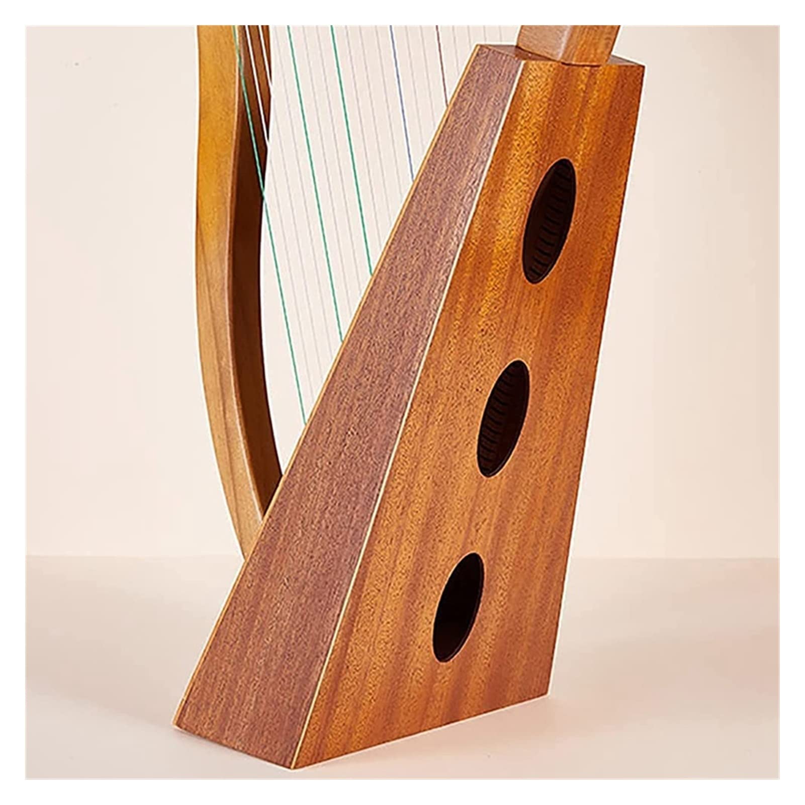 TSTS Lyre Instrument 19 Saiten Lyre Harp Holz Lyre Mit Tuning-Schraubenschlüssel Für Musikliebhaber Anfänger Kinder Erwachsene Musikinstrument