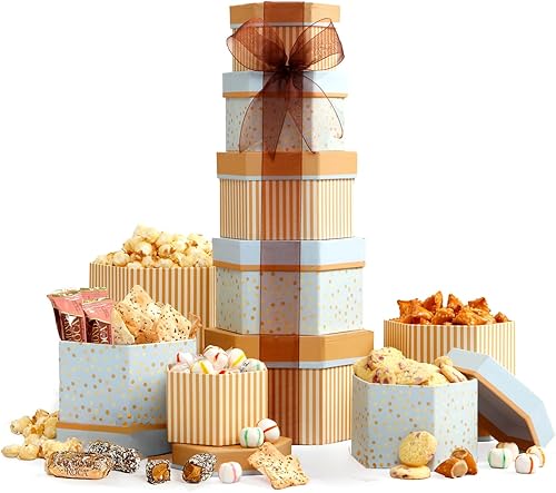 Torre de dulces y chocolates Broadway Basketeers de regalo para fiestas