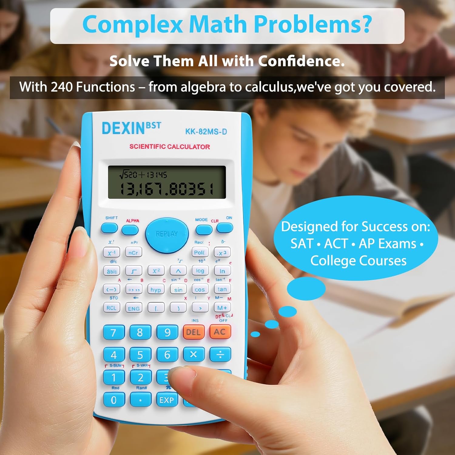 24 Pack Scientific Calculators with 2 Line Display Multi Function Engineering Calculator Ideal for Students Engineers Teachers Construction Finance Office Use School Business(Color)