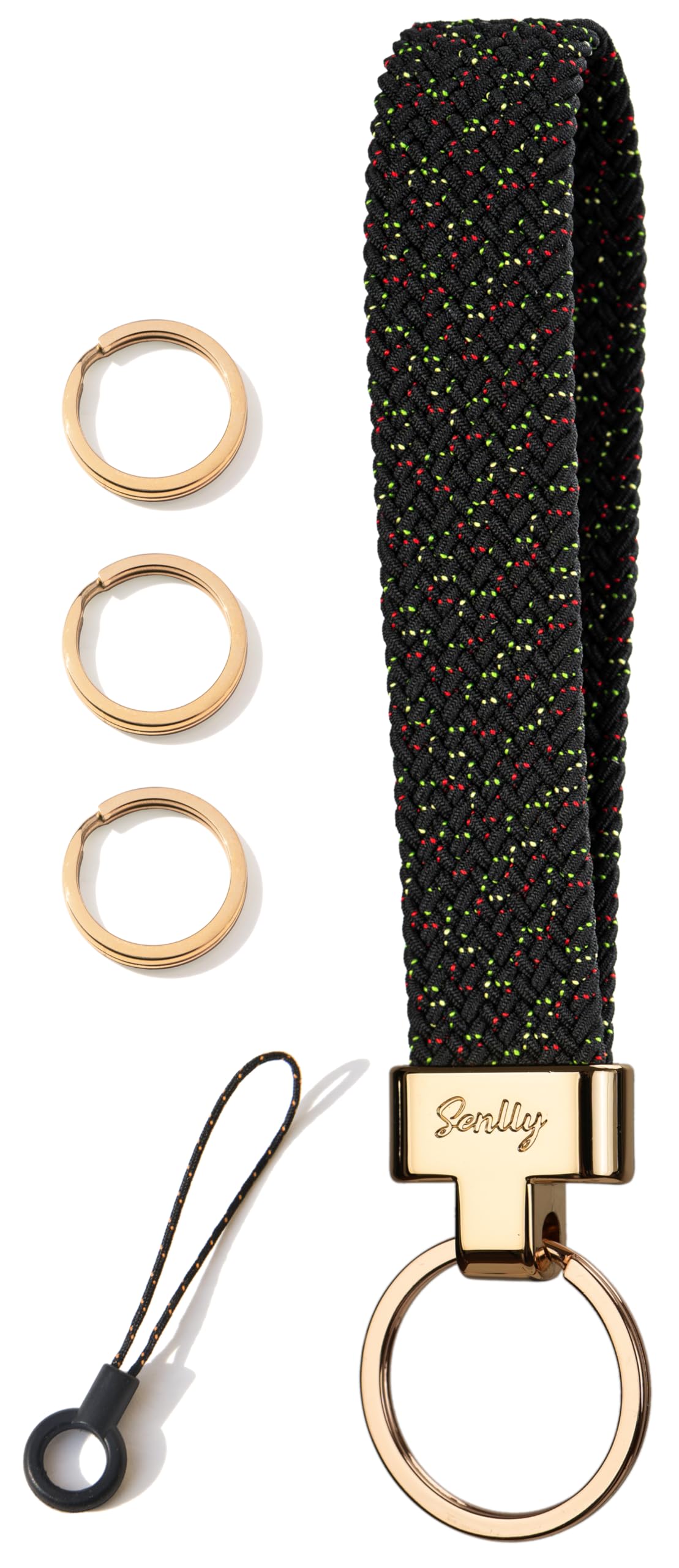 Senlly Unisex R002 Starry Night Wristlet Lanyard, Stretchy Keychain Holder, Original Elastic Anti-Drop Design Keyring