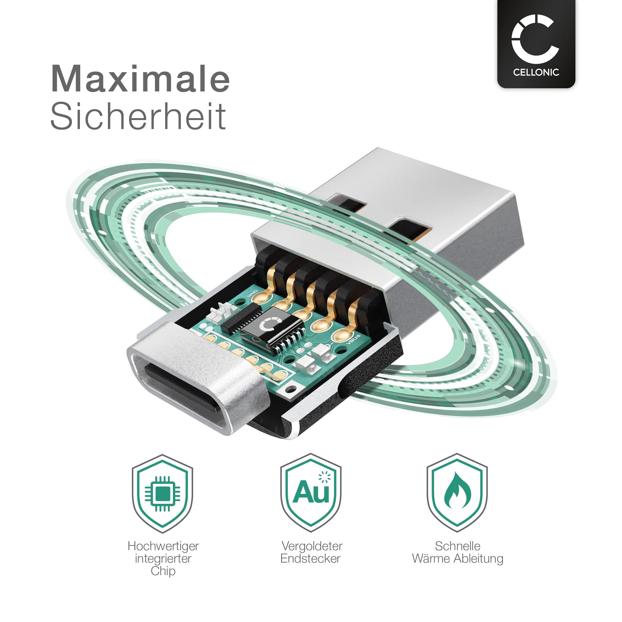 CELLONIC USB-C Auf USB-A Adapter Twin Pack – Pink, Für Schnelles Laden & Datenübertragung