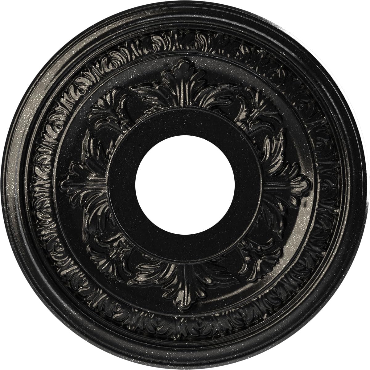 Ekena Millwork 13"OD x 3 1/2"ID x 3/4"P Baltimore Thermoformed PVC Ceiling Medallion (Fits Canopies up to 5 1/4"), Textured Metallic Galaxy