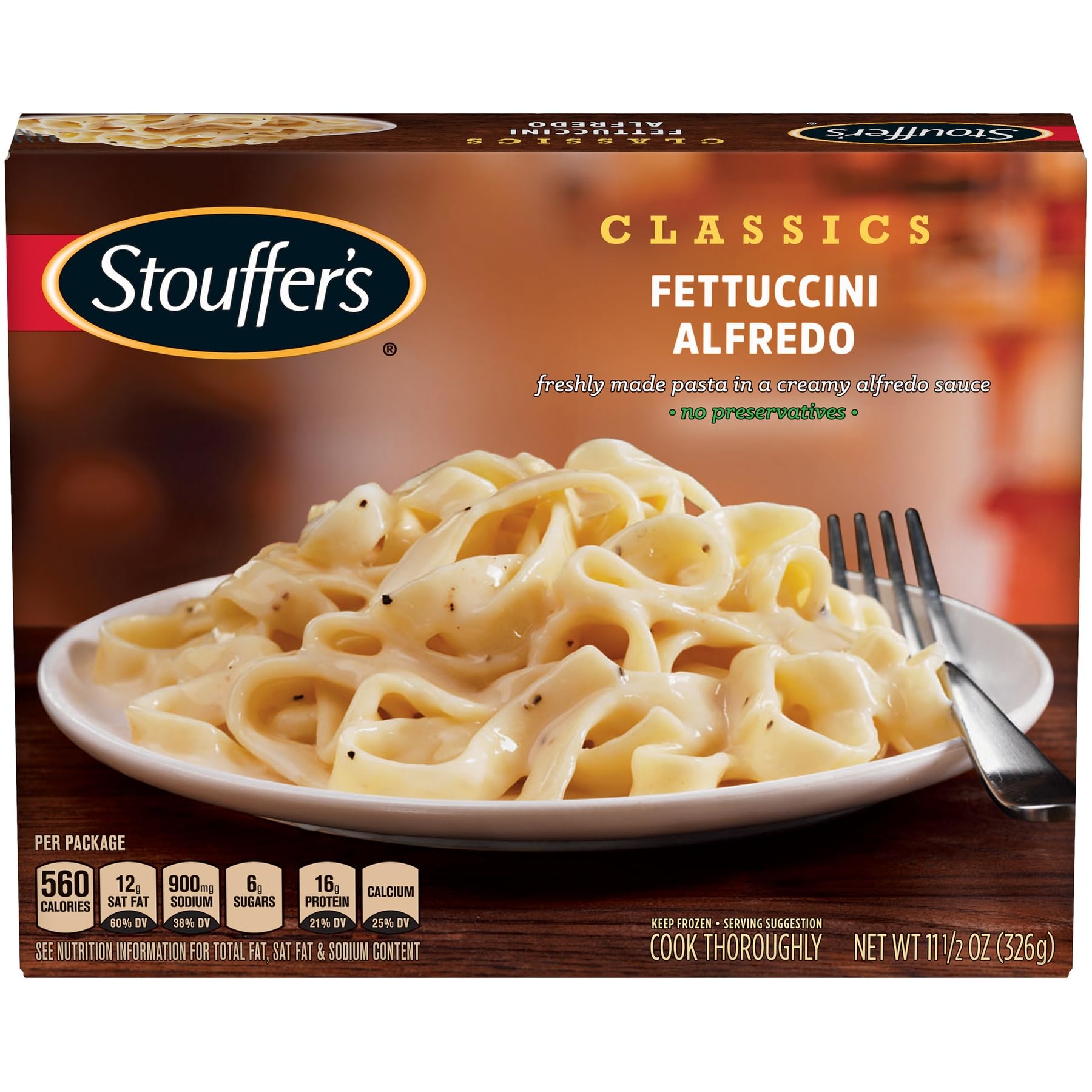 Amazon.com: Stouffer's Fettuccini Alfredo, 11.5 oz. (Pack of 12