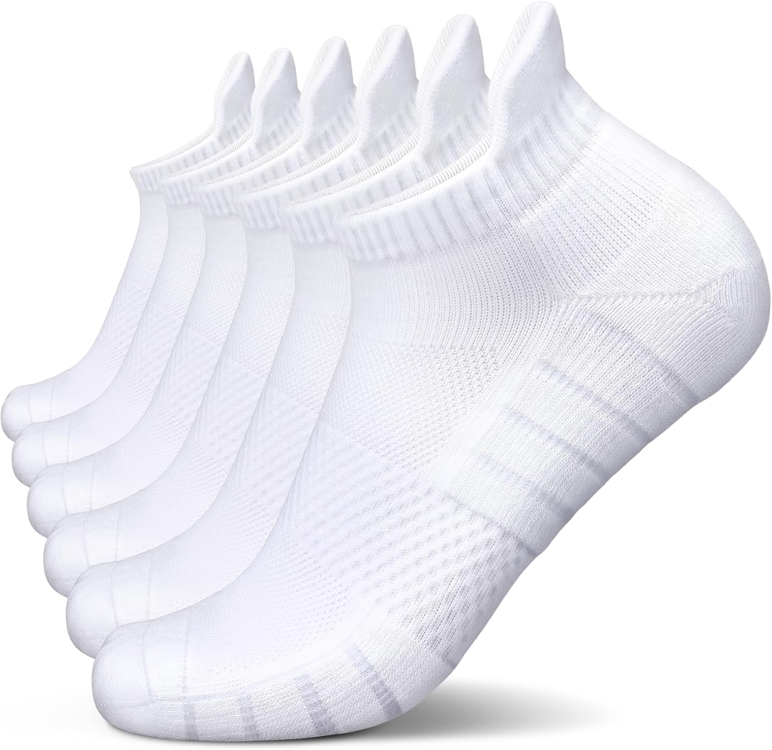 Ankle Socks for Women 6 Pairs - Athletic Anti-blister Thick Cushioned Low Cut Running Socks Womens - Image 2