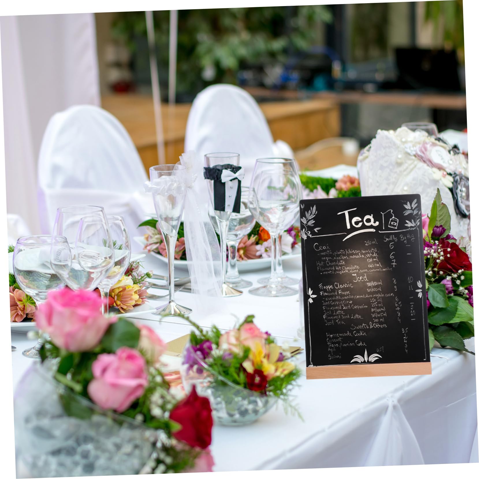 NUOBESTY Kleine Kreidetafel Holz Zum Schreiben Und Bemalen Für Geburtstage Hochzeiten Dekoration Zu Hause Im Büro Und Geschäft