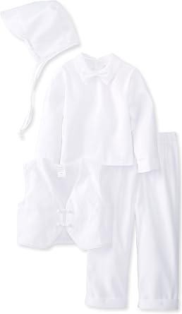 Baby Boys 4 Button Vested Christening Outfit