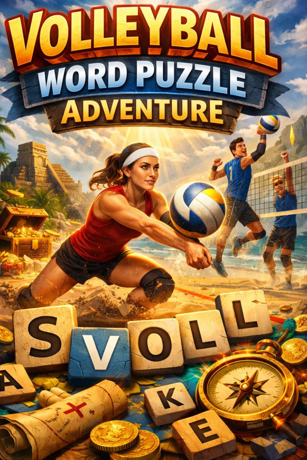 Volleyball Word Puzzle Adventure: Fun and Exciting Volleyball Word Search Puzzles for Teens, Adults, and Sports Fans