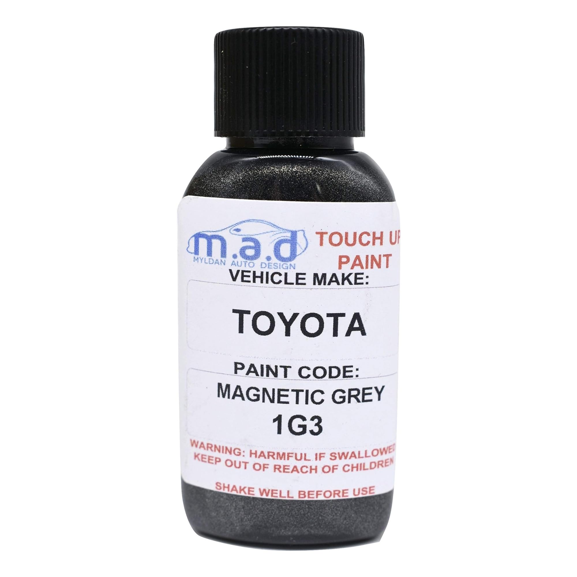 Mad Paints Magnetic Grey 1G3 Touch Up Paint For Toyota -30Ml Kit With Built-In Brush, Scratch Paint Kit