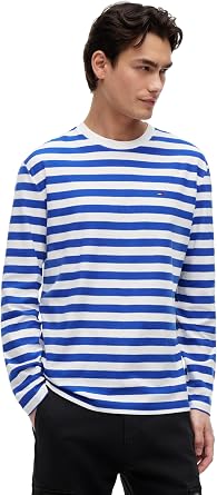 Tommy Jeans Mens Long Sleeve Cotton Graphic T-Shirts