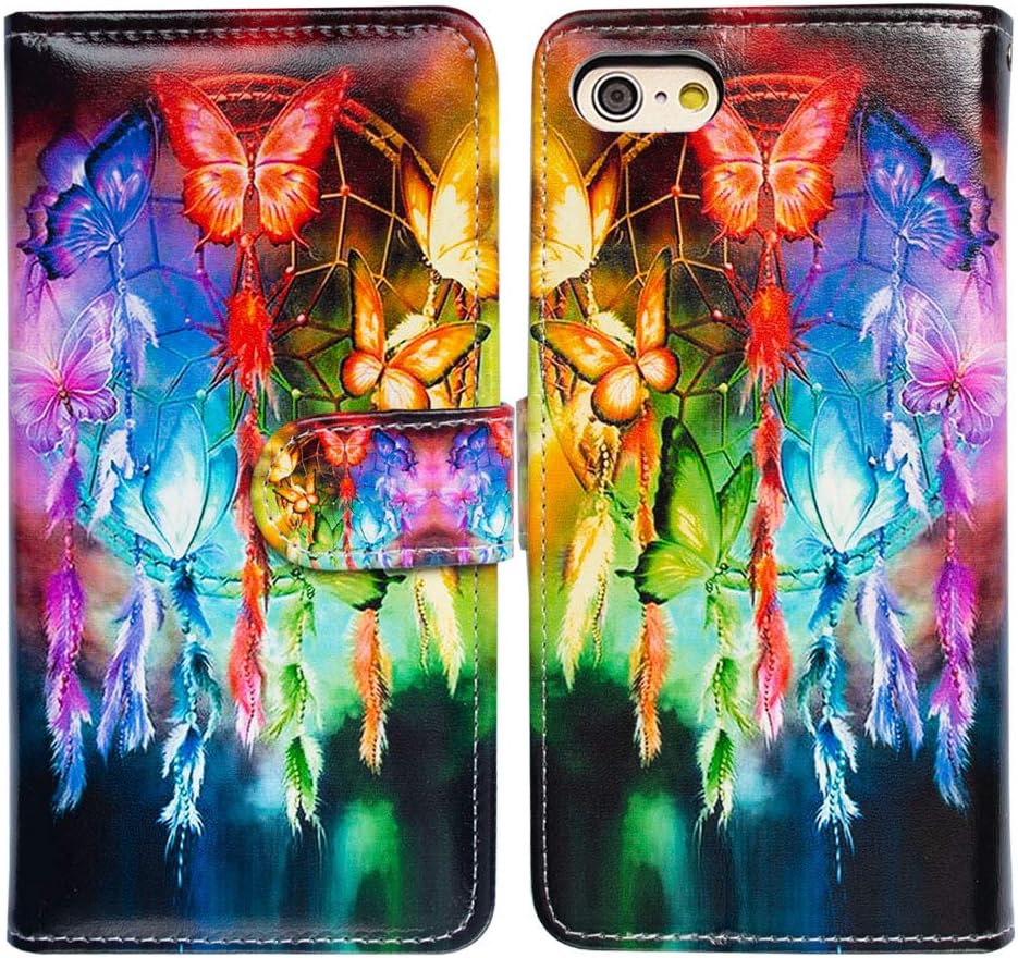 Amazon Com Ipod Touch 7 Case Ipod Touch 6 Case ov Butterfly Dream Catcher Wallet Flip Leather Cover Case With Credit Card Id Card Slot Holder Kickstand For Ipod Touch 7 6 5 Electronics