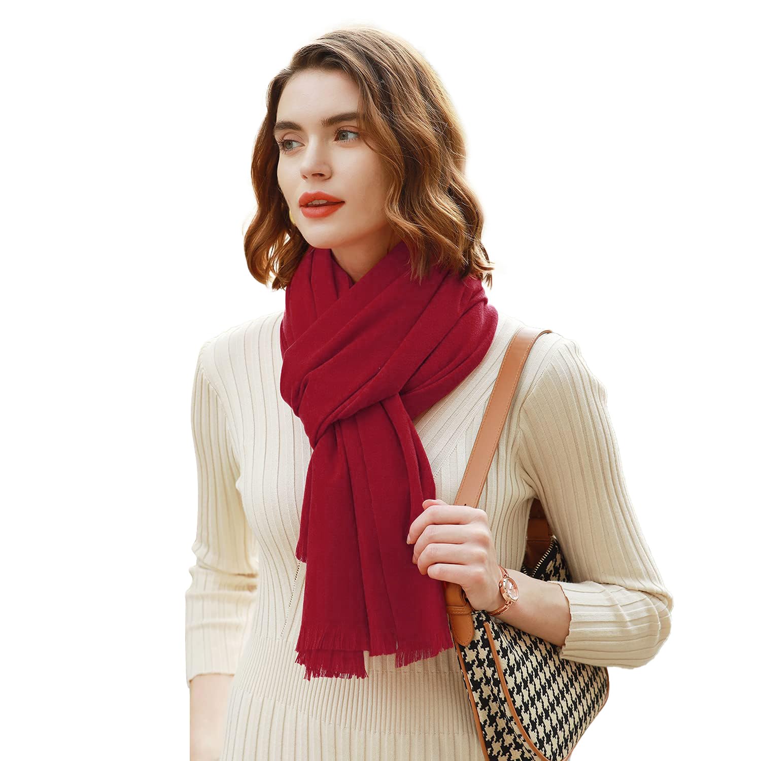 RIIQIICHY Sciarpa Donna Invernale Pashmina Scialle Stola Elegante Cerimonia Foulard Lungo Grande Spesse Calde