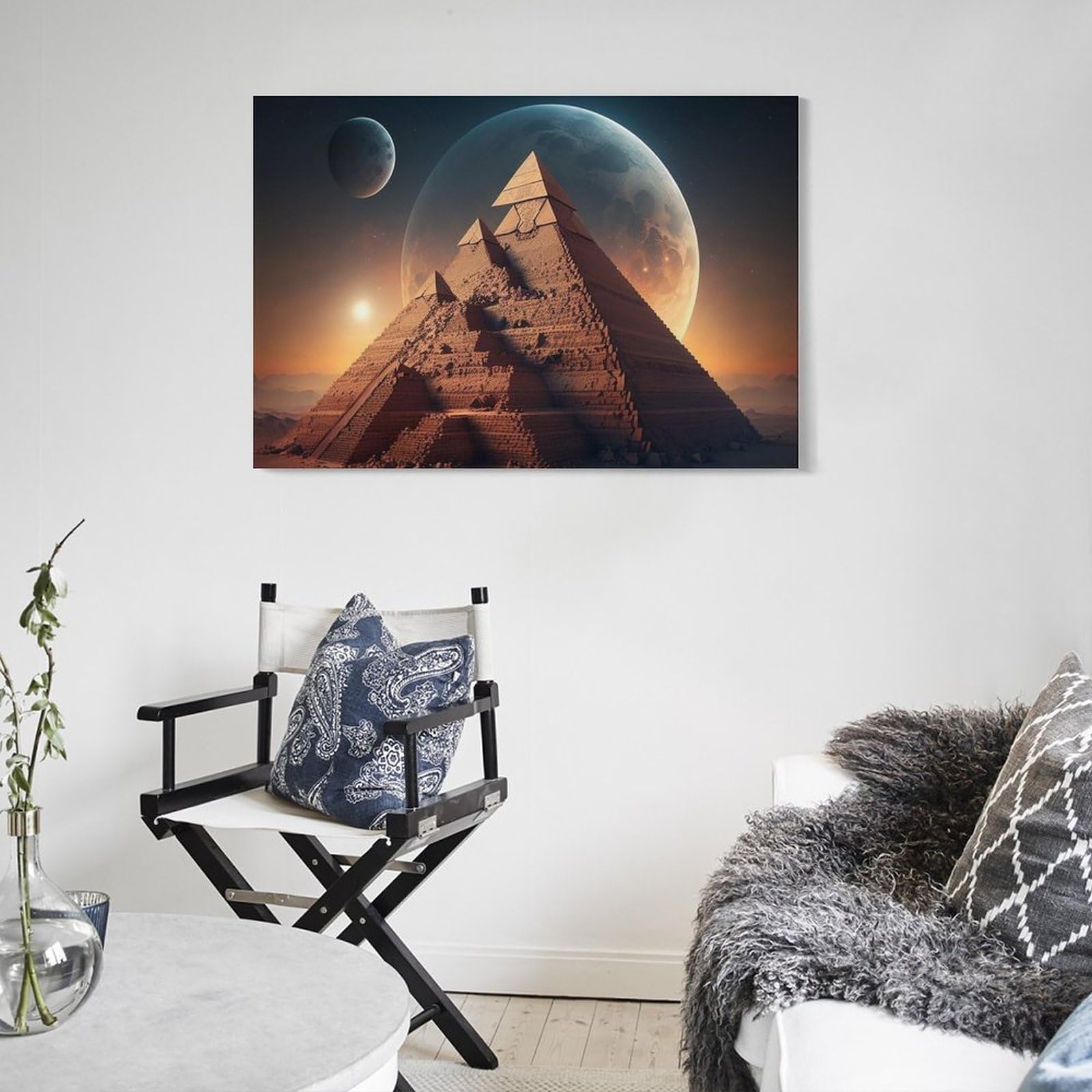 Amazon.co.jp: Painting Pyramid Space Art Interior Painting Science