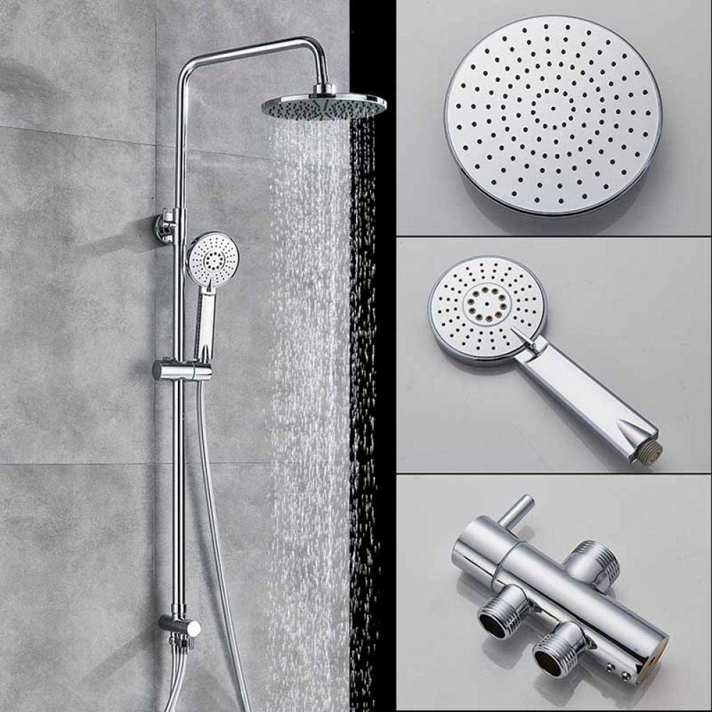 DFGHNBVC Bathroom Rainfall Shower Faucet In Wall Shower Pipe With Hand Chrome Shower Waterfall Rain Shower Tap