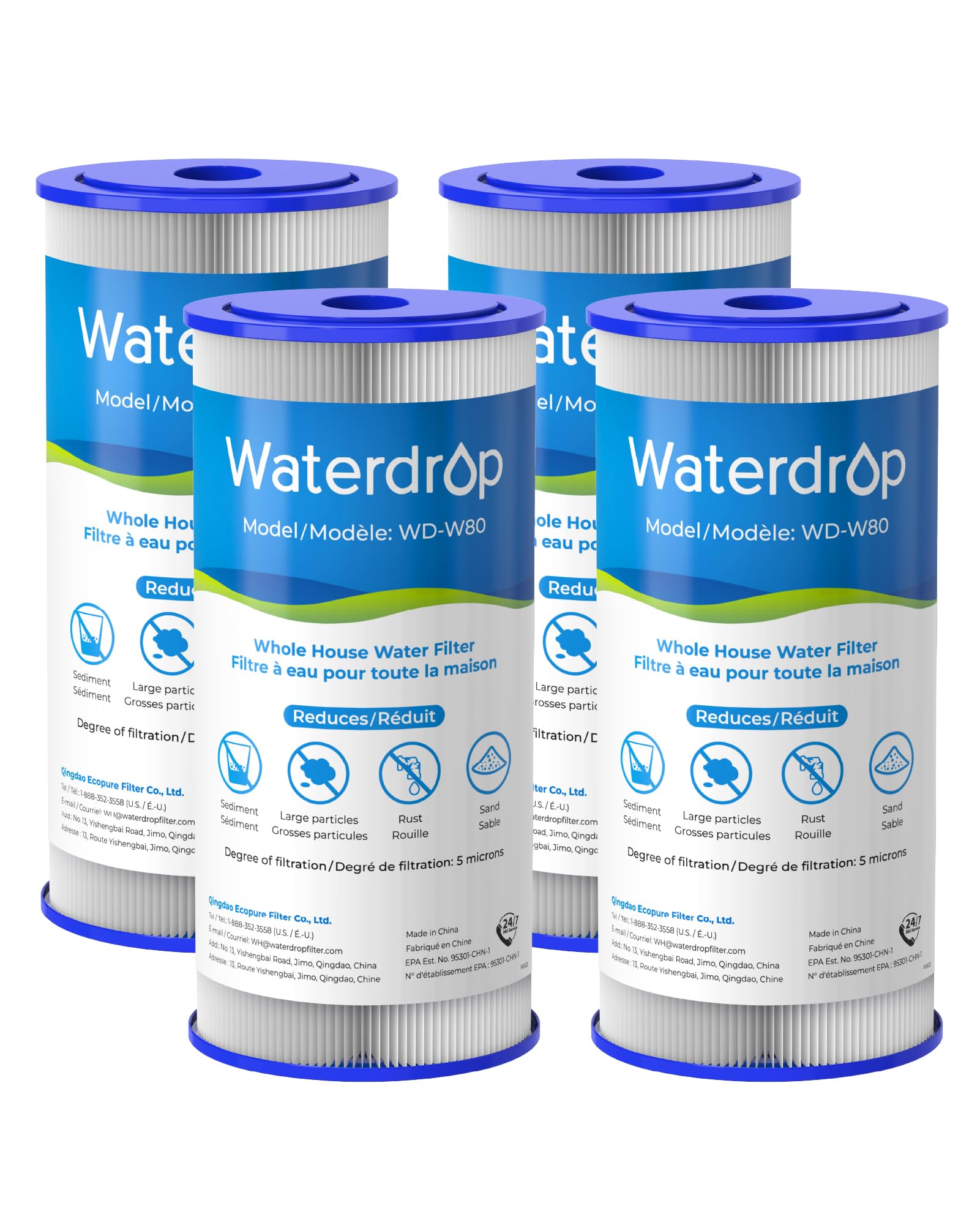 Waterdrop FXHSC Whole House Water Filter for GE® FXHSC, 5 Micron