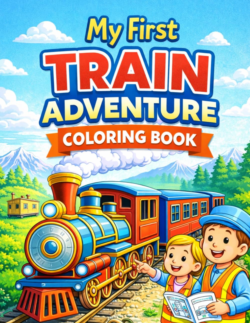 My First Train Adventure Coloring Book: Fun and Easy Train Coloring Pages for Toddlers & Kids Ages 2–8 | Cute Trains, Stations, Travel Scenes, and Railway Adventures