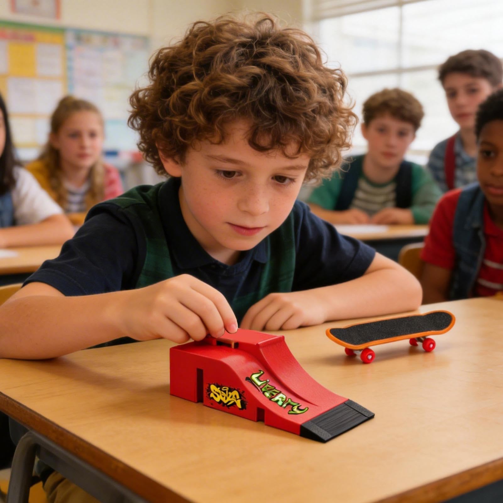 Kit di fingerboard, piccolo ricambio per allenamento, rampa di ostacolo per skateboard, per interni, esterni, casa, classe, viaggi, adulti, bambini, donne, uomini