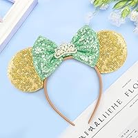 Vista 220 de FANYITY Orejas de ratón, diadema de lentejuelas con orejas de ratón para niños, niñas y mujeres (MN)