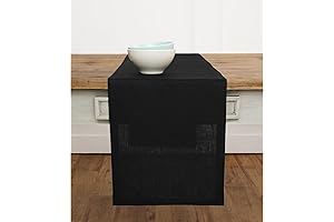 Solino Home Black Table Runner – 72 Inches Long