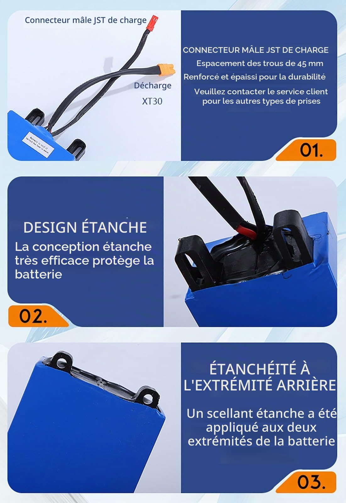 36V Batterie pour Trottinette Électrique, Batterie Haute Puissance 36V 6Ah 7.8Ah 10.4Ah Batterie De Remplacement 10S3P pour Kit Moteur De 0-400W