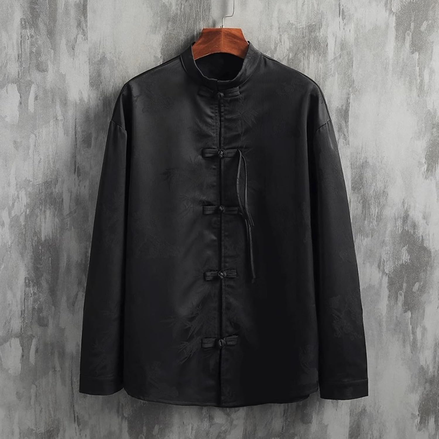 Retro Men's Tang Suit Shirt, Chinese Stand-up Collar Spring Tops