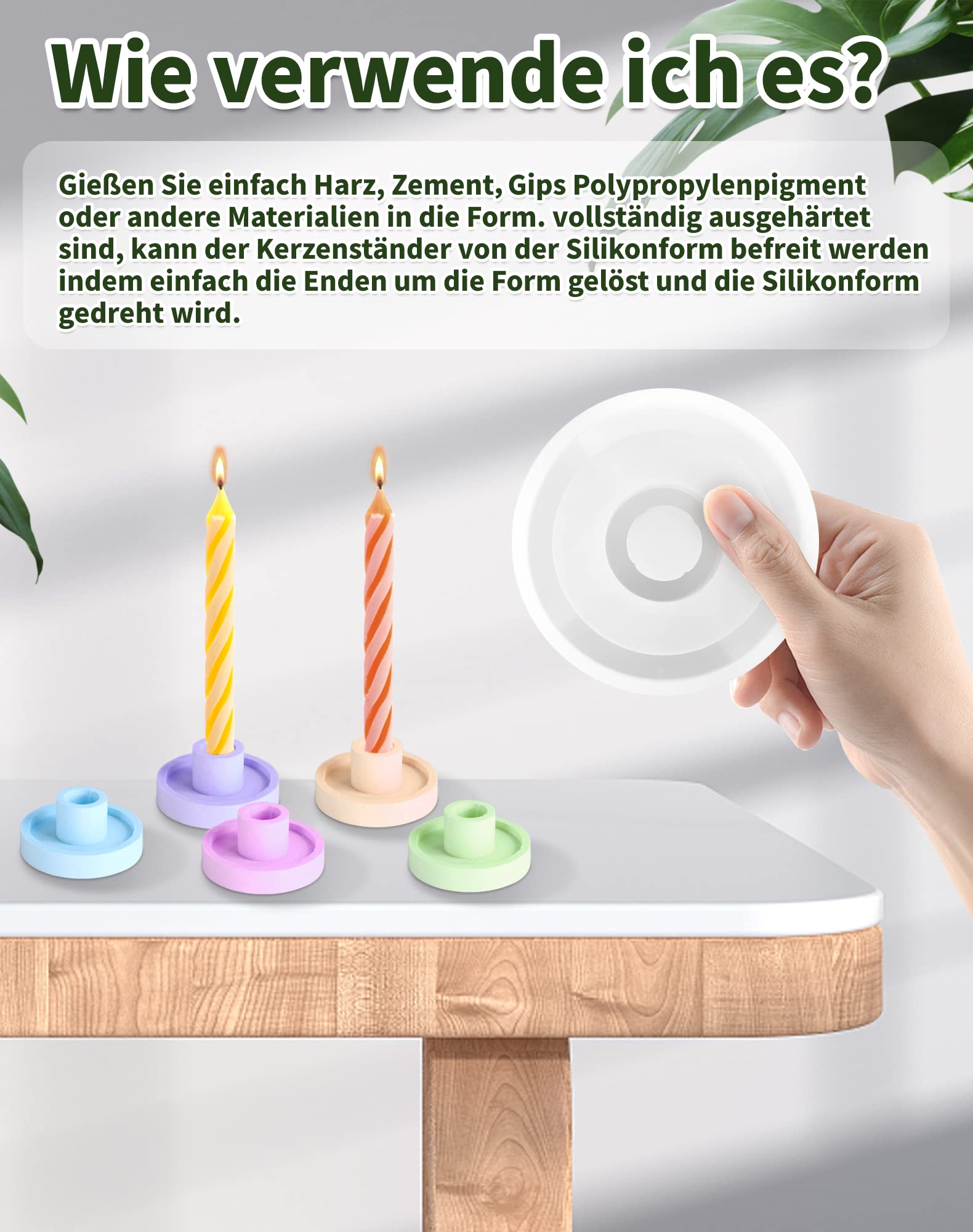 Siliconen mal ronde bloembak, mal van beton gips roos tulp, bakvorm epoxyhars trinket, mal voor sieradenkistje cement 221443 - België