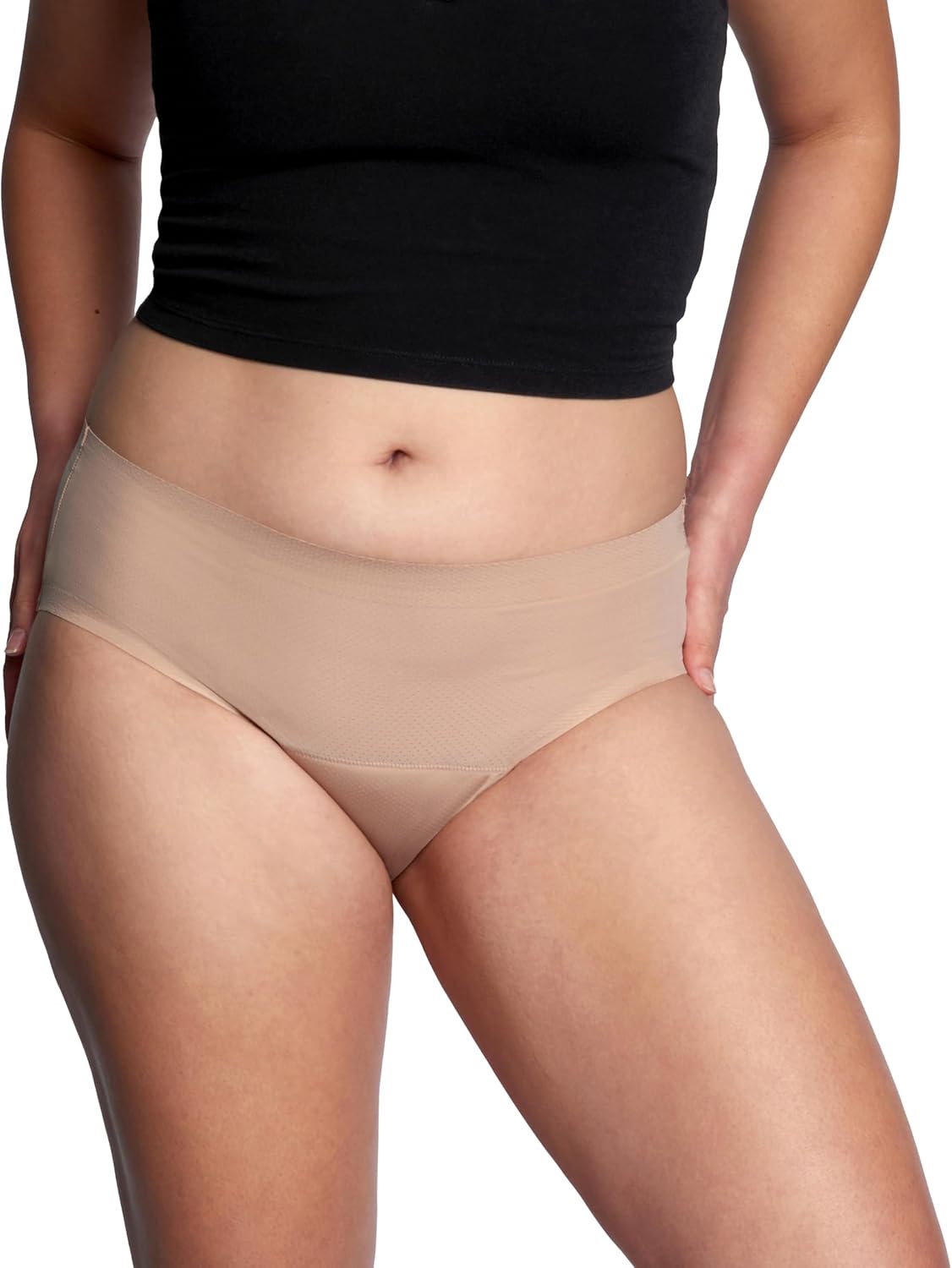 Thinx Period Underwear, Breathable Hip Huggers, Holds Up to 12 Regular Tampons*, Period Panties, All-Day Absorbency Menstrual Underwear for Women, Reusable, 1 Pack, XL - Image 2