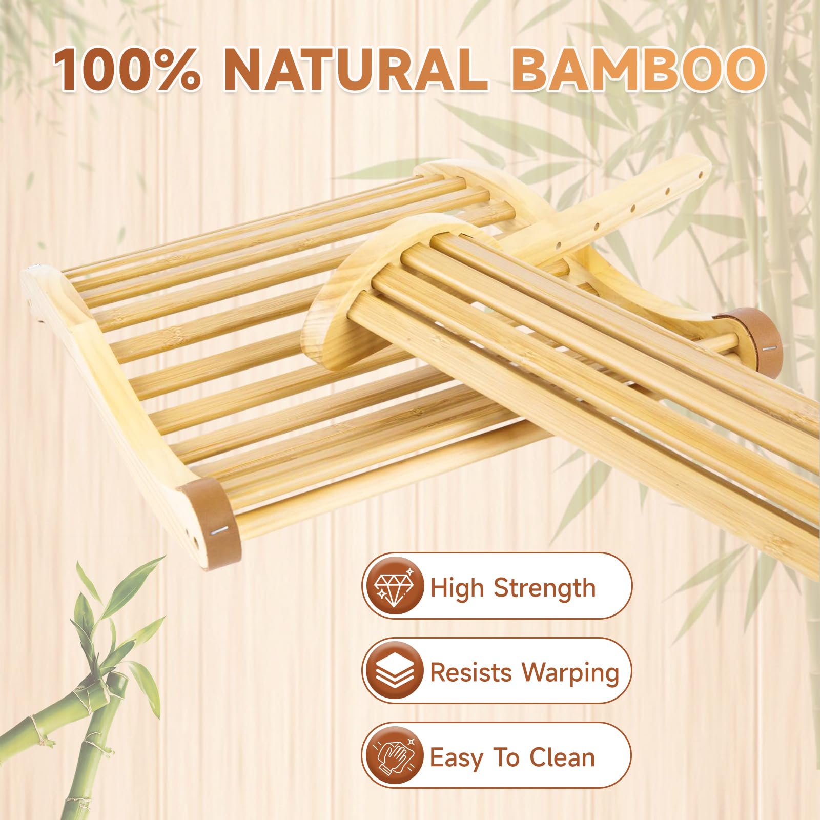 Bambus Sauna-Rckenlehne Mit Abnehmbarem Kissen  Ergonomisches S-Design,  Verstellbar Bis 2m, Extra Breite Fr Infrarot-Sauna Verstellbare Saunalehne