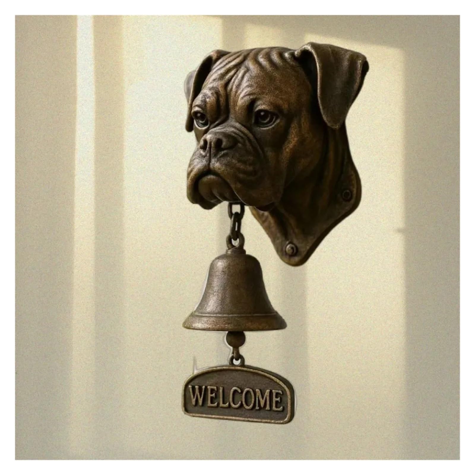 RTBVGHJIK Vintage Welcome Doorbell Wall Mount Unique Manual Resin Rustic Dinner Bell Porch Decor For Porch, Garden, Front Door